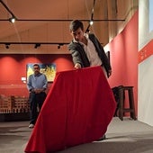 Un momento de la demostración de toreo de salón de Ismael Martín en Las Ventas.