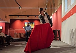 Un momento de la demostración de toreo de salón de Ismael Martín en Las Ventas.