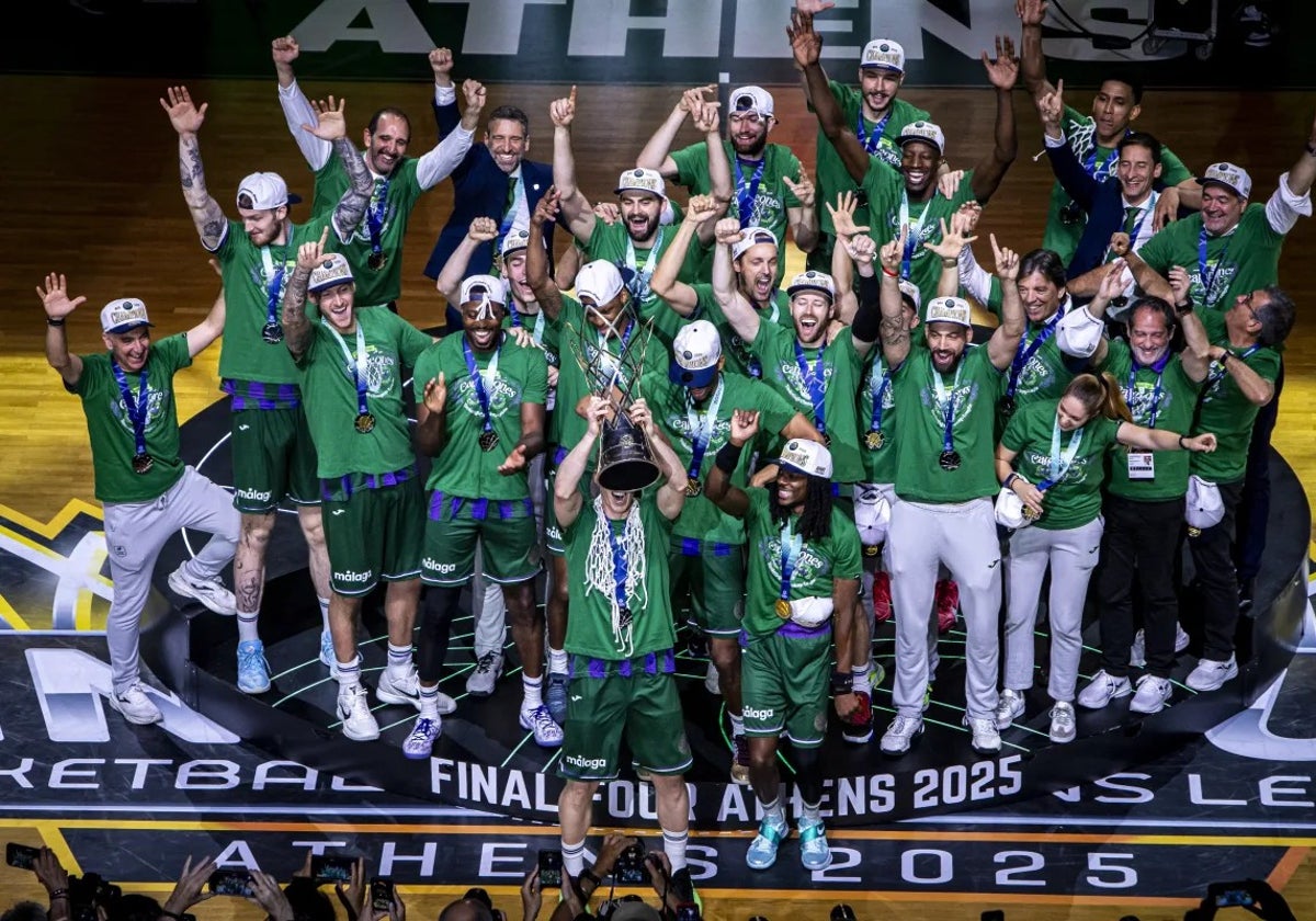 El salmantino Alberto Miranda, campeón de la Champions League con el Unicaja
