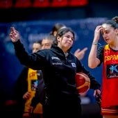 Raquel Romo junto a Iyana Martín en la última concentración de la selección española.