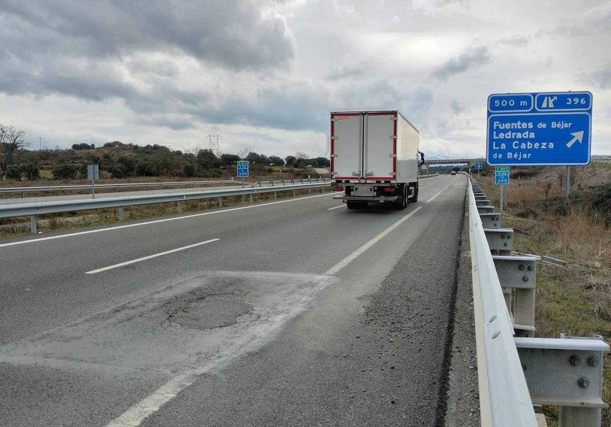 Imagen de un tramo de la A-66.