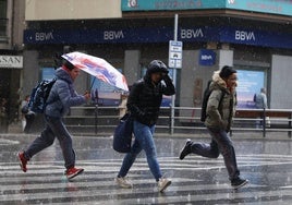 Imagen de un día lluvioso en Salamanca.