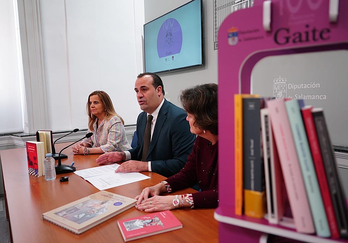 Esther del Brío, David Mingo y Susana Ruzo, en la presentación de los talleres.