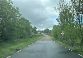 Carretera del Ituero entre Valdefuentes, Cristóbal y San Esteban de la Sierra.