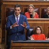 El presidente del Gobierno, Pedro Sánchez, en el Congreso de los Diputados.