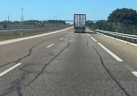 Estado de la autovía a su paso por Robliza de Cojos.