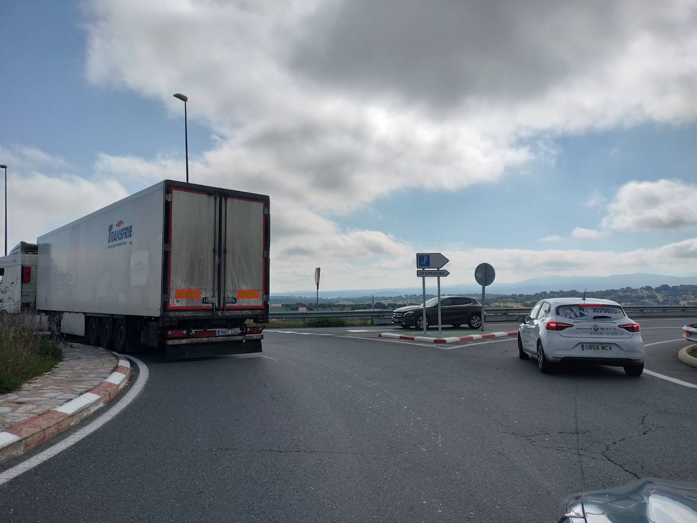Corte inesperado en la A-66 a la altura de Guijuelo