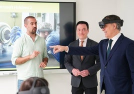 El alcalde de Salamanca, Carlos Garcia Carbayo, en el estreno del Espacio de Innovación Tecnológica TORMES+.