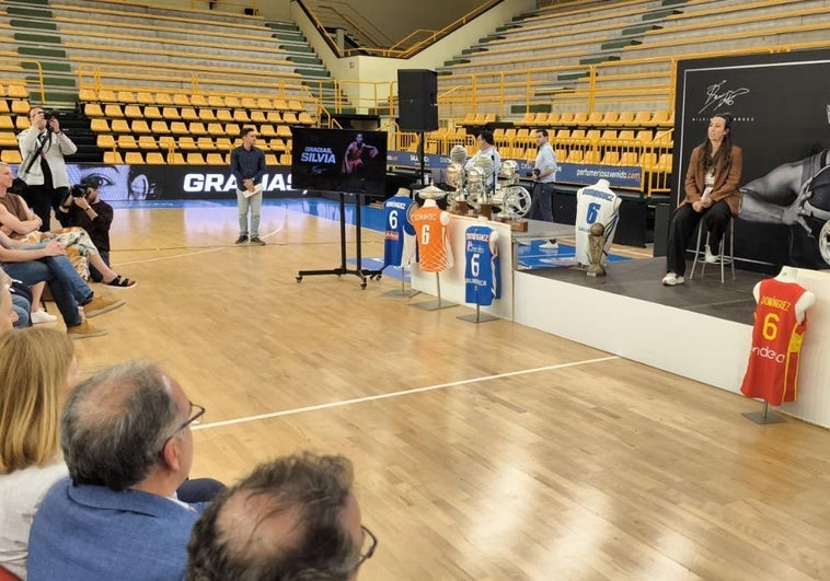 Silvia Domínguez, en el acto de despedida.