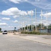 Obras de una de las empresas que ha apostado por instalarse en el polígono de Béjar.