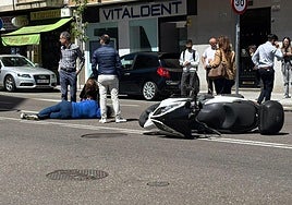 Imagen del accidente en la avenida Villamayor.