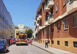 Imagen de la intervención de los Bomberos de la Diputación.