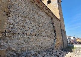 Imagen del derrumbe de la Iglesia de San Andrés.