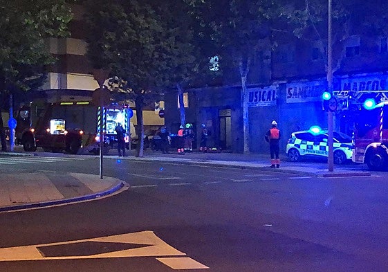 Intervención de los Bomberos.