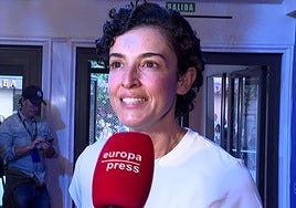 Blanca Romero, ante el micrófono de Europa Press.
