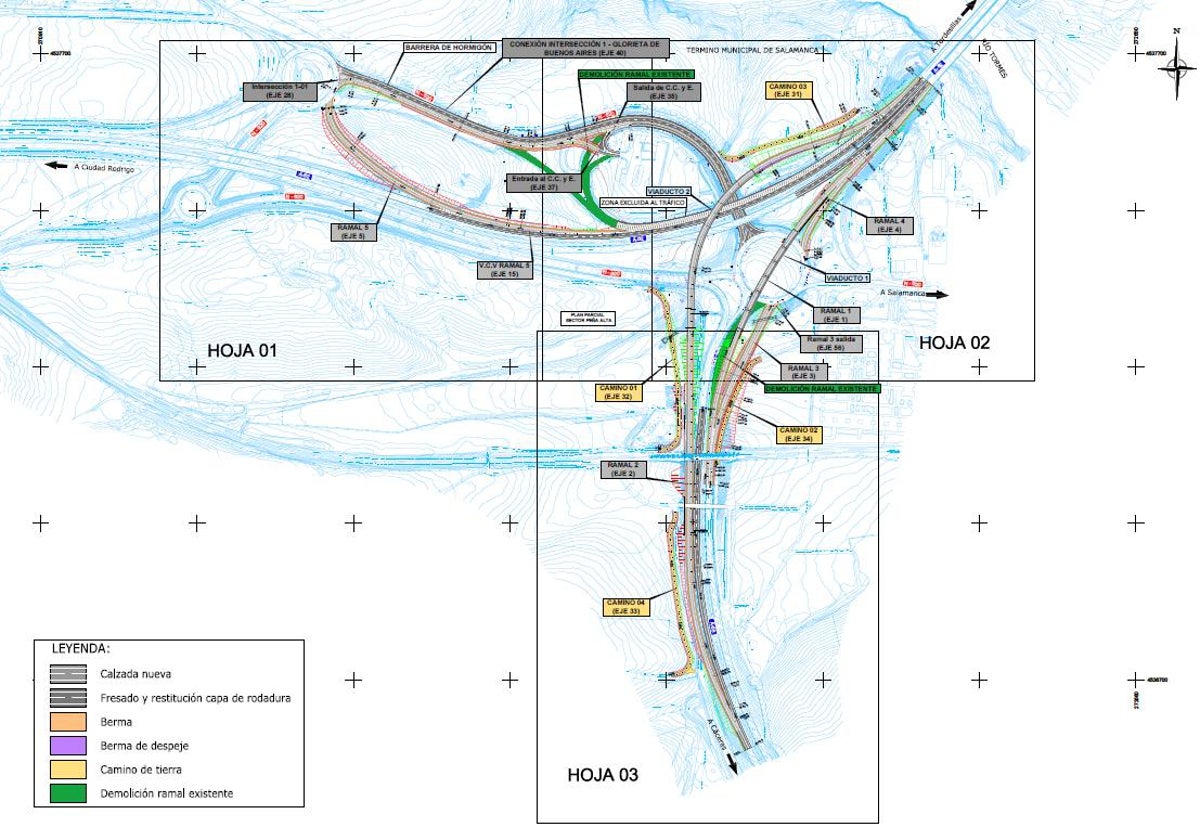 Así será el nuevo enlace entre la A-62 y la A-66 que evitará el paso por la rotonda de Buenos Aires
