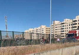 Fotografía facilitada por una conductora de los primeros momentos del incidente.