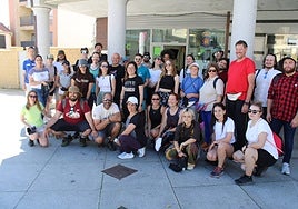 Los jóvenes fueron recibidos en el centro juvenil de Guijuelo