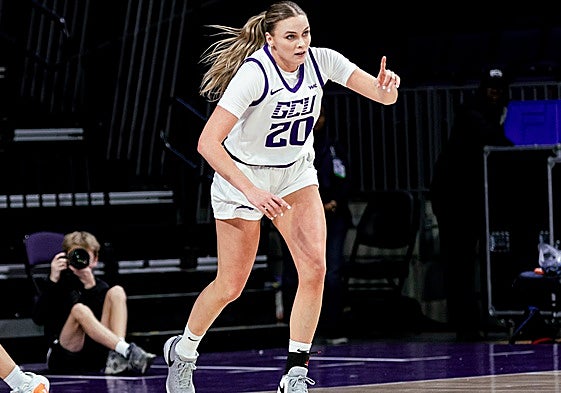 Laura Erikstrup, en un partido con la Grand Canyon University.
