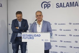 Raúl Hernández y Chema Sánchez durante la rueda de prensa.