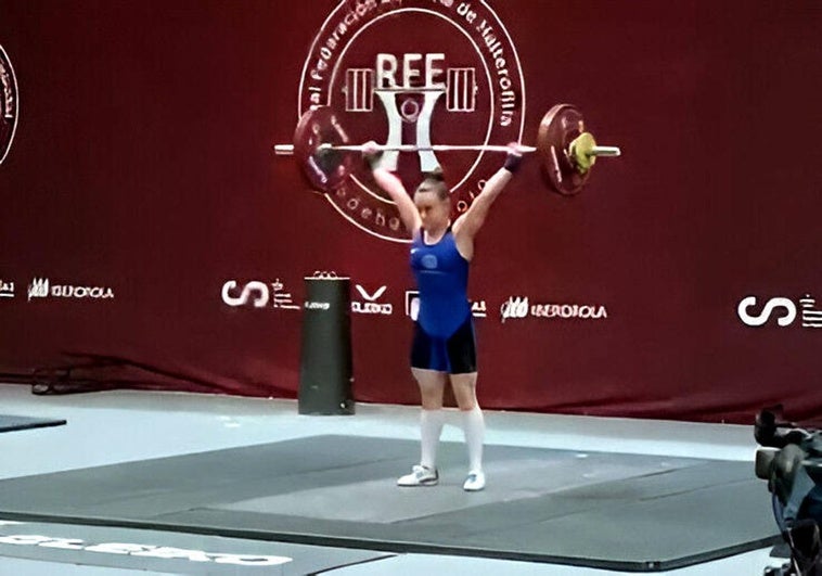Marta García Rincón, durante el ejercicio.
