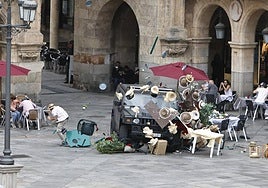 Una de las escenas de la superproducción de Bollywood, 'War 2', grabada en la Plaza Mayor.