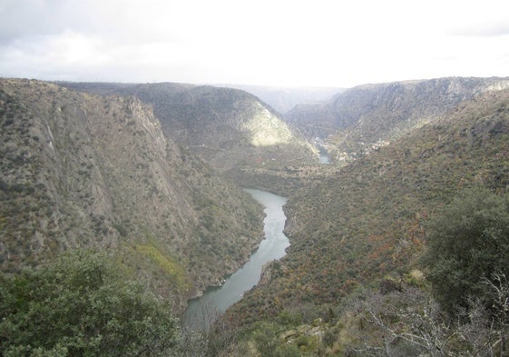 Vista de las Arribes del Duero desde el mirador de Mieza.