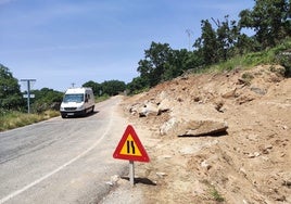 Imagen de los primeros trabajos en el acceso a Valdesangil desde la antigua N-630 en la zona de Béjar.