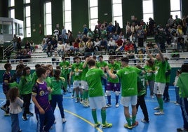 El pabellón de Alba festeja la clasificación para esta fase de ascenso a Segunda.