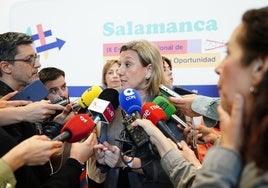 La vicepresidenta de la Junta, en el Palacio de Congresos.