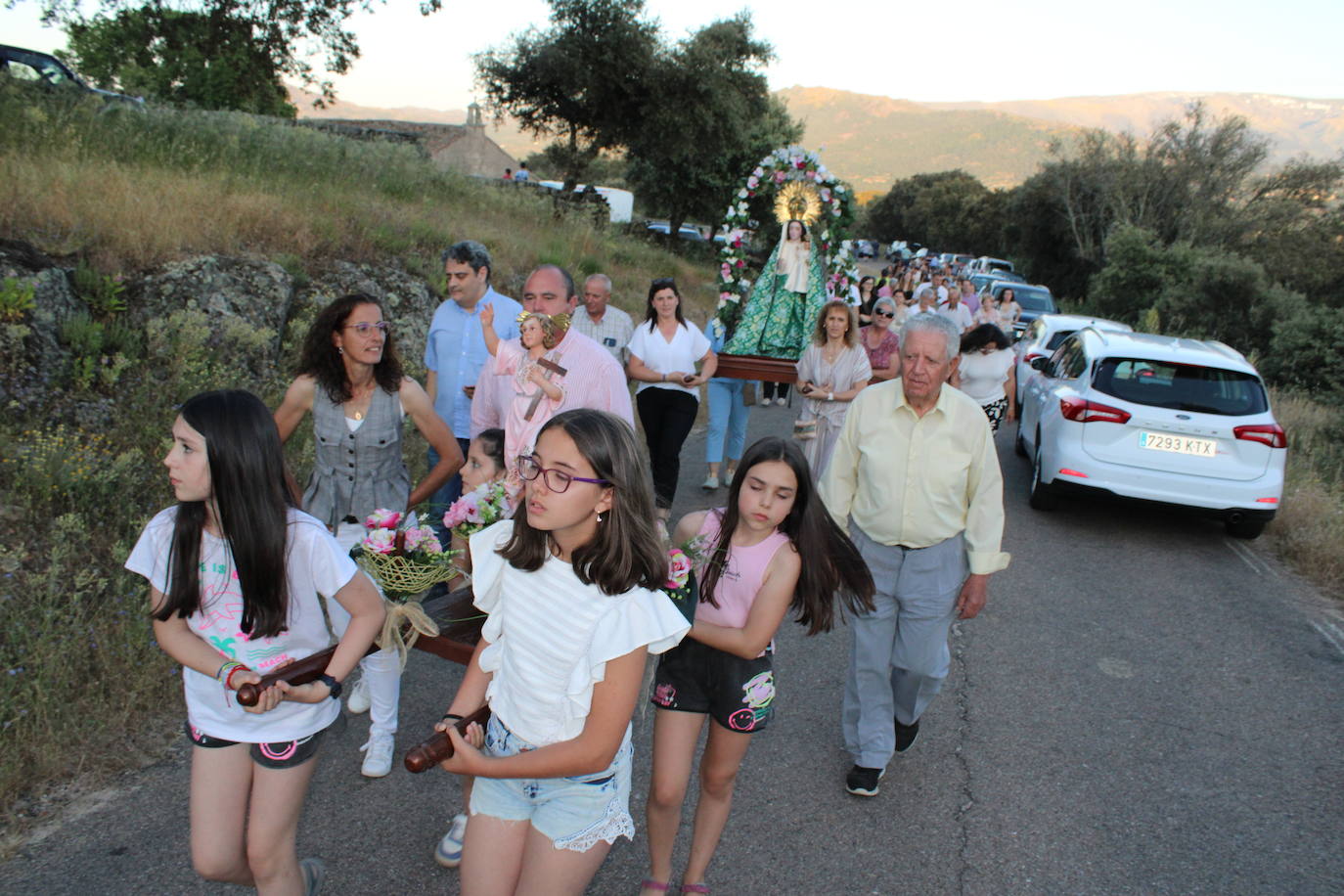 Valdefuentes de Sangusín recibe a la Virgen del Carrascal