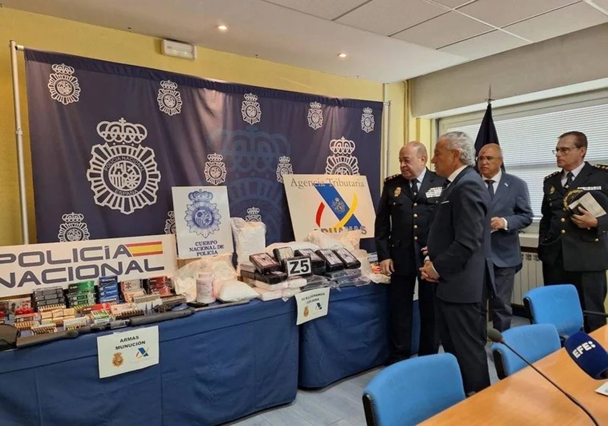 Presentación de la reciente operación 'Churruca', con vínculos en Salamanca.