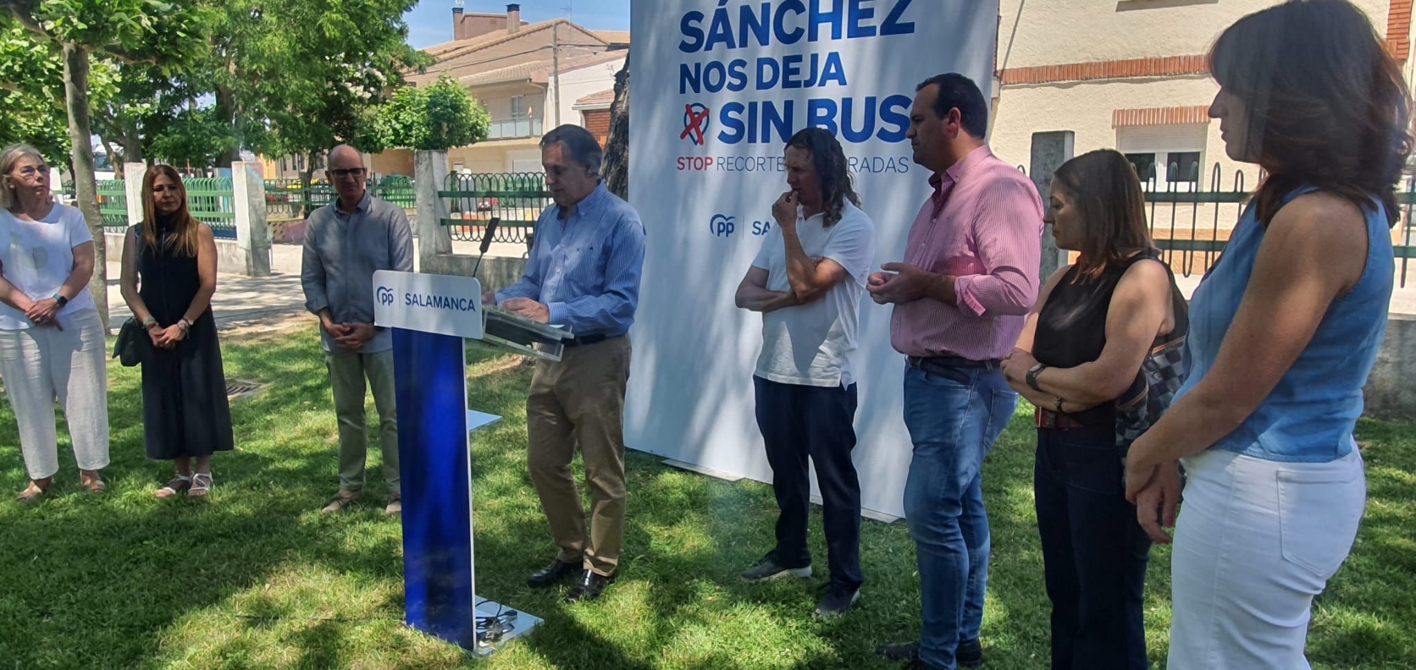 Movilización del PP contra la supresión de paradas de autobús por parte del Gobierno Central