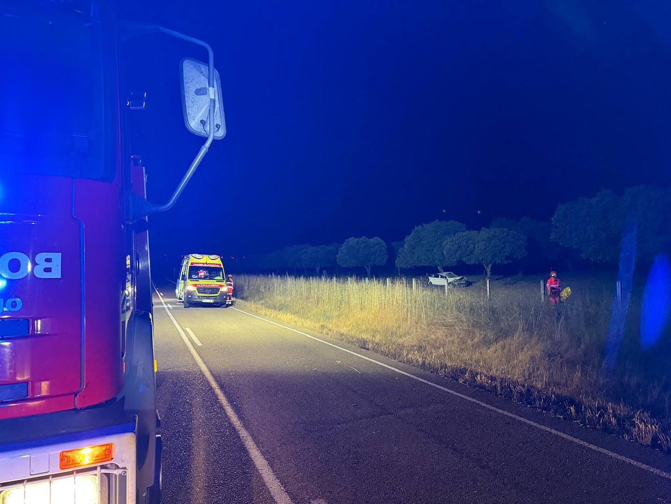 Gravísimo accidente en Sando: un conductor en estado crítico tras perder el control de su vehículo y salirse de la vía
