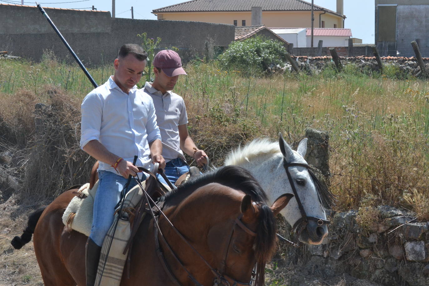 Vibrante encierro a caballo en Martín de Yeltes
