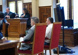 Los acusados en un momento del juicio en la Audiencia Provincial de Salamanca.