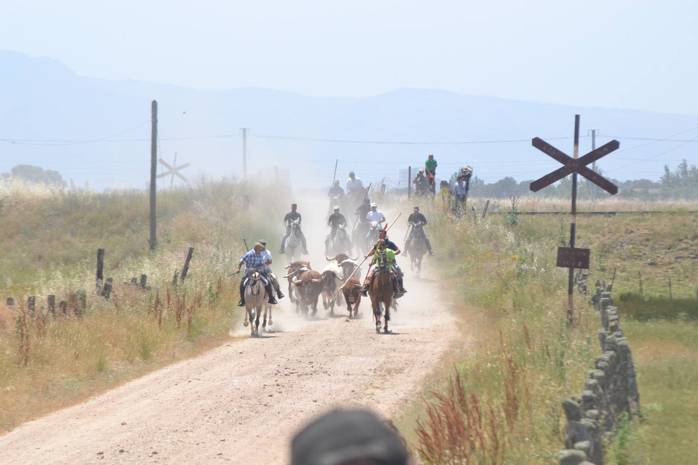 Bella carrera a caballo en La Fuente de San Esteban