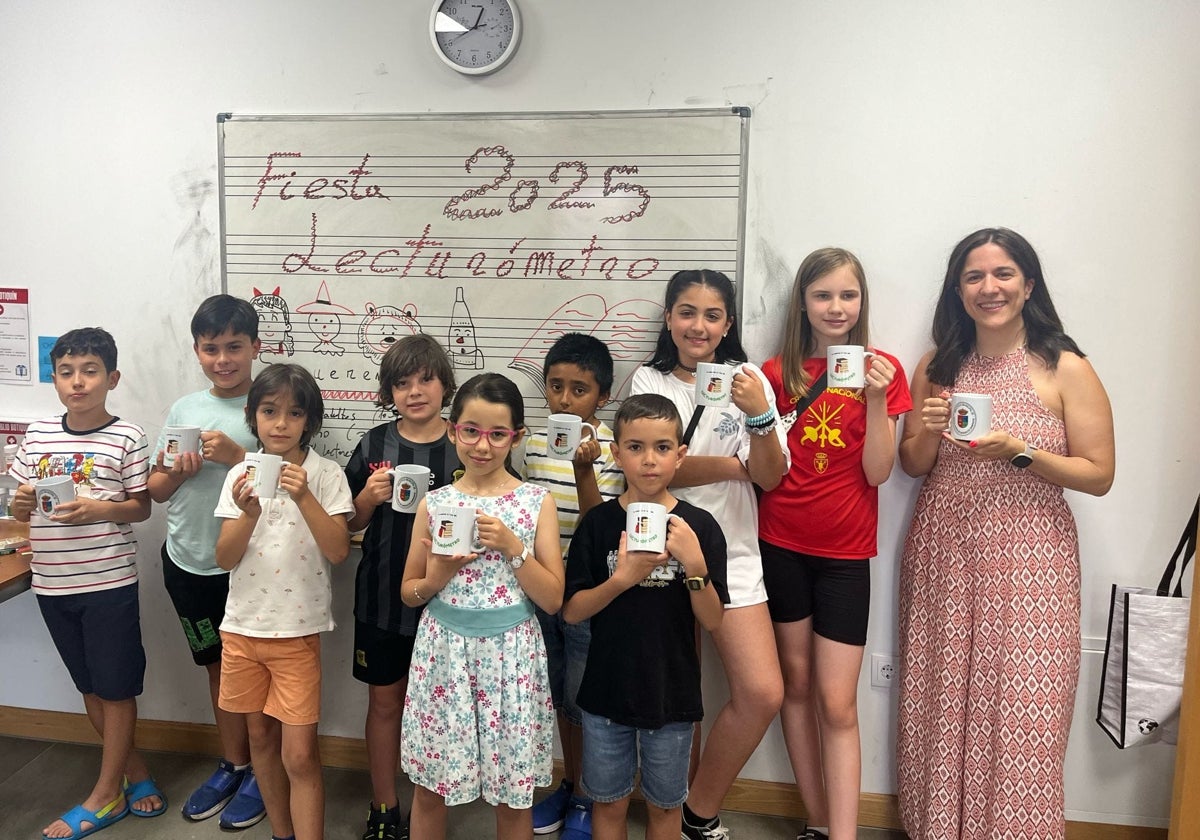 Algunos de los participantes en el proyecto del 'lecturómetro' de Castellanos de Moriscos.