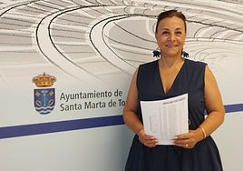 La edil de Santa Marta de Tormes Mari Cruz Gacho.