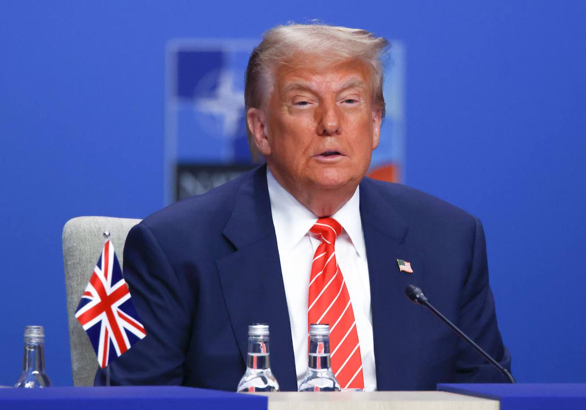 Presidente de Estados Unidos, Donald Trump, en la cumbre de la OTAN.