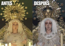 Nuestra Señora de la Esperanza, de Salamanca, antes y después de la restauración de 2001.