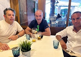 Raúl Rodríguez, Fran García y Luis Reinoso, hoy en Béjar.