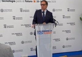 Carbayo durante la inauguración del Salamanca Tech.