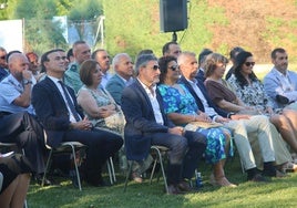 Premiados y autoridades durante la gala en el Prado de la Vega de Carbajosa de la Sagrada.