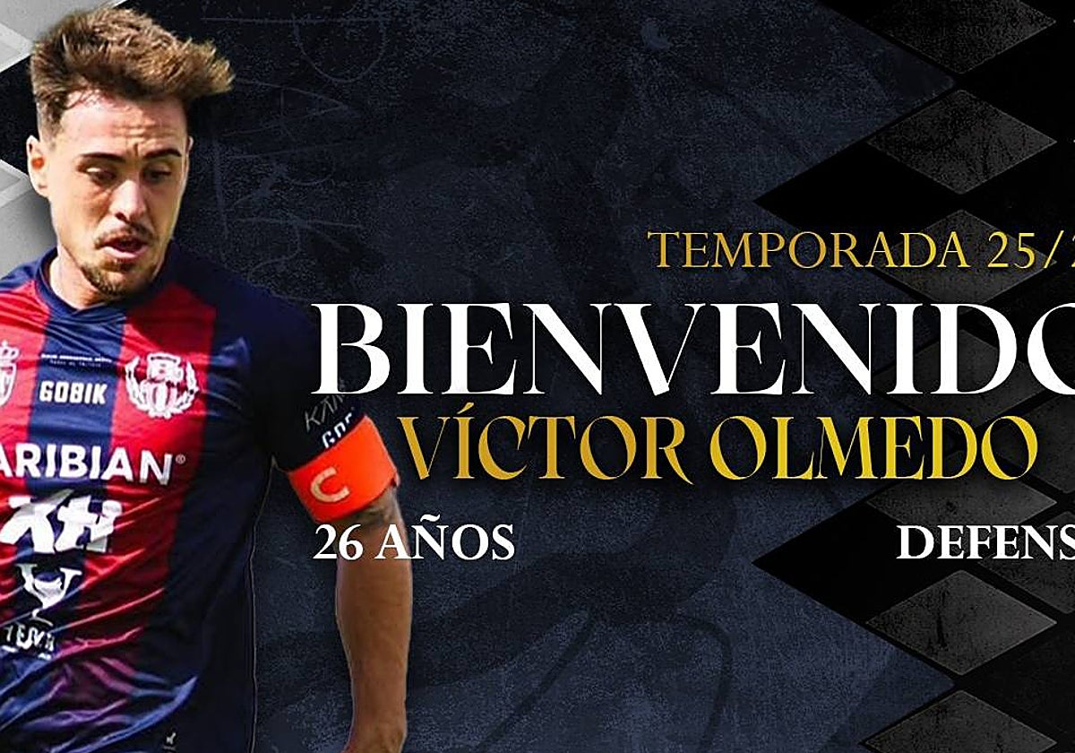 Víctor Olmedo se convierte en el primer fichaje de Antonio Paz