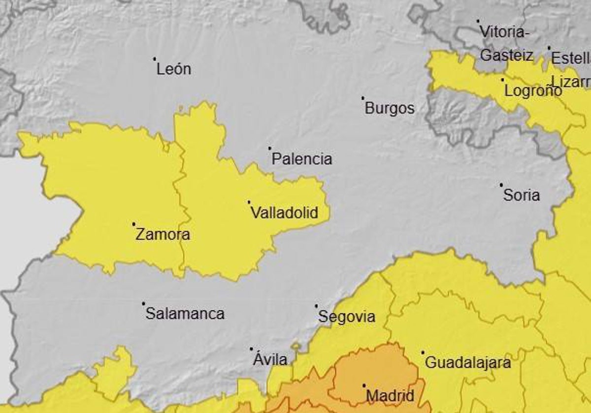 Avisos por altas temperaturas en Castila y León para el sábado, 28 de junio de 2025.