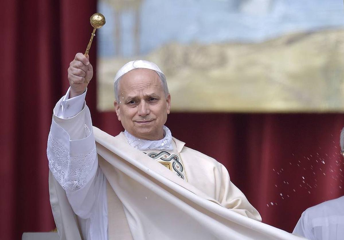 El Papa León XIV, durante la misa de inicio de su Pontificado.