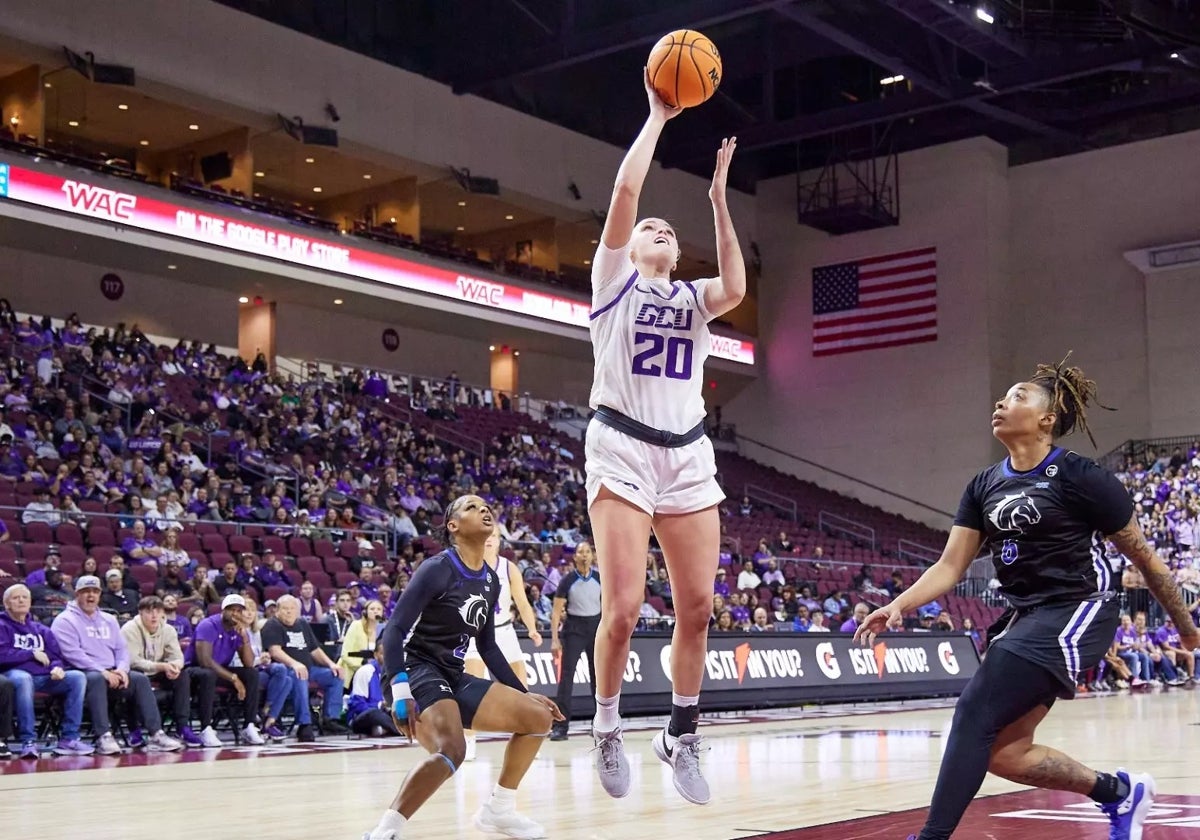 Laura Erikstrup, en un partido con la Universidad Gran Canyon.