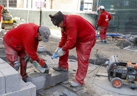 Trabajadores de la construcción.