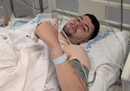 David Plaza, ingresado en el Hospital de Salamanca.